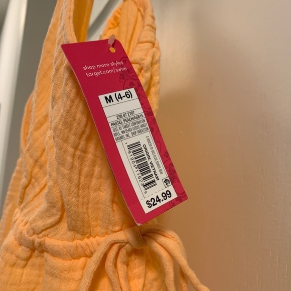 Midi Cover Up Dress - Xhilaration Neon Peach M NWT - Picture 8 of 8